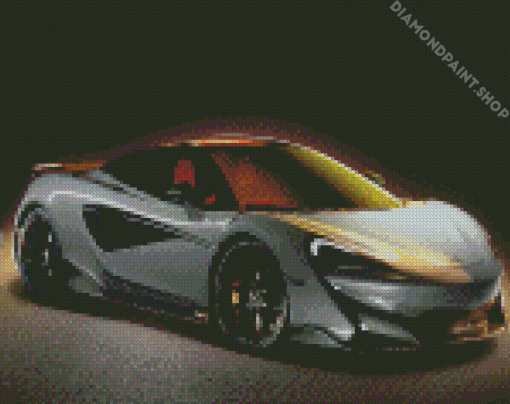 Grey Mclaren Car Diamond Paintings