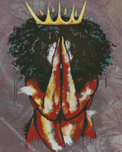 Artistic Black Queen Diamond Paintings