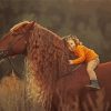 Girl Riding Horse Diamond Paintings