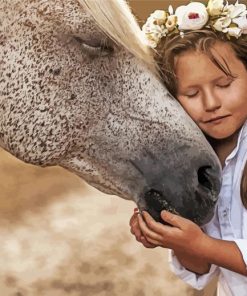 Girl With Horse Diamond Paintings