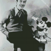 Monochrome Walt And Mickey Diamond Paintings