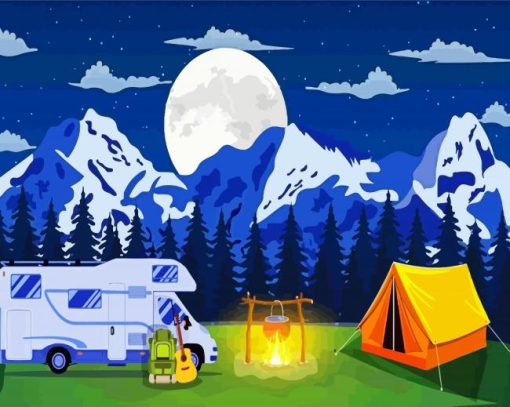 Cabin Motor Home Diamond Paintings