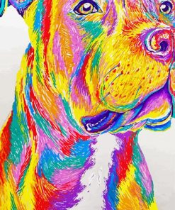 Colorful Staffy Dog Diamond Paintings