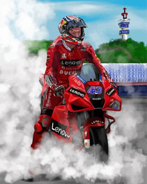 Motorcycle Driver Race Diamond Paintings