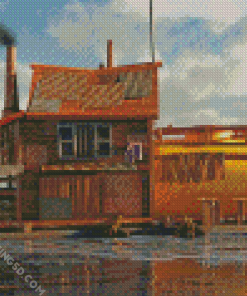 Fantasy Houseboat Diamond Paintings