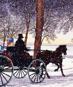 Horse Carriage Art Diamond Paintings