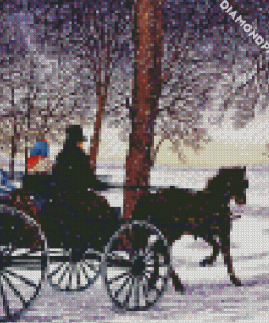 Horse Carriage Art Diamond Paintings