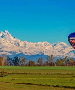 Air Ballons In Mountains Diamond Paintings