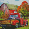 Vintage Truck And Barn Diamond Paintings