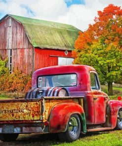 Vintage Truck And Barn Diamond Paintings