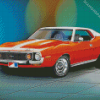 Orange Amc Car Diamond Paintings