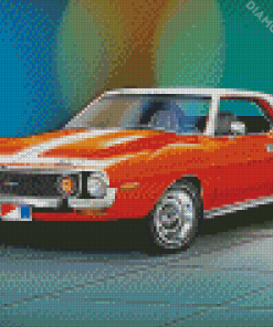 Orange Amc Car Diamond Paintings