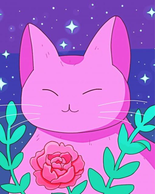 Purple Cat Diamond Paintings