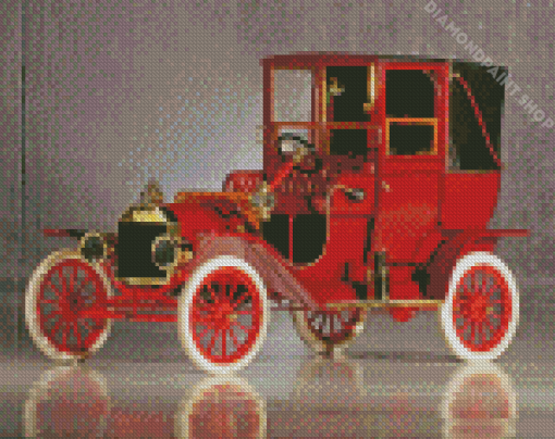 Red Ford Model Diamond Paintings