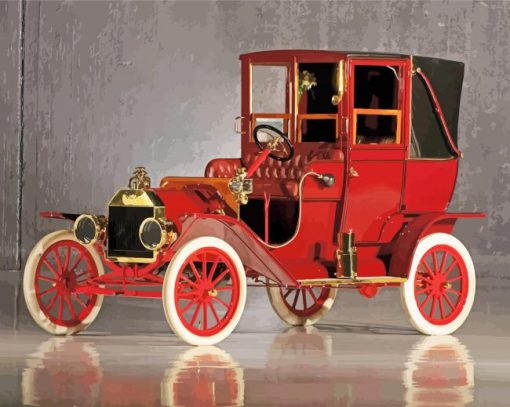 Red Ford Model Diamond Paintings