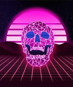 Retro Purple Skull Diamond Paintings