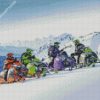 Snowmobile Riders Diamond Paintings