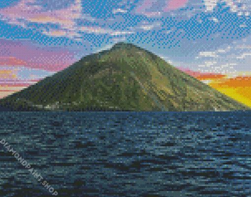 Stromboli Sicily Volcano Diamond Paintings