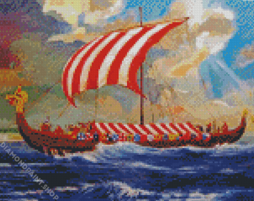 Viking Longboat Diamond Paintings