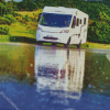 White Motorhome Diamond Paintings