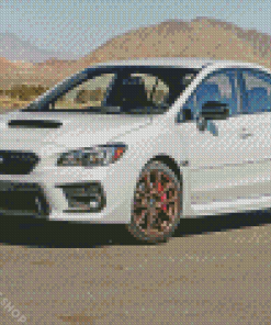 White Subaru Car Diamond Paintings