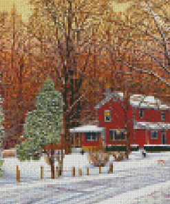 Home In Winter Diamond Paintings