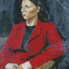 Woman In Red Coat Diamond Paintings