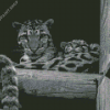 Monochrome Baby Tiger Diamond Paintings