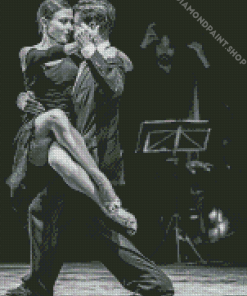 Monochrome Tango Dancers Diamond Paintings