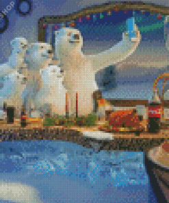 Coca Cola Bears Family Diamond Paintings