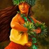 Hawaiian Hula Woman Diamond Paintings