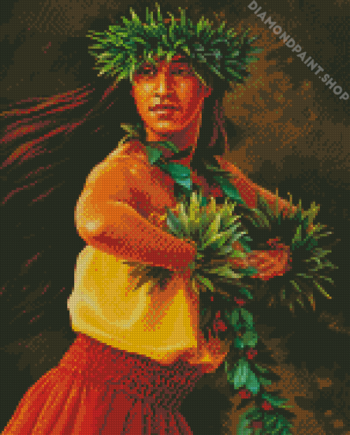 Hawaiian Hula Woman Diamond Paintings