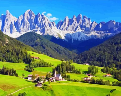 Dolomites Mountains Diamond Paintings