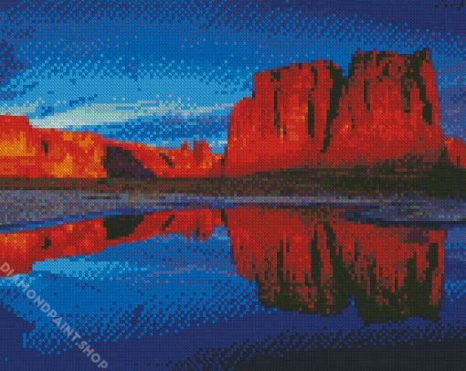 Moab Landscape Reflection Diamond Paintings