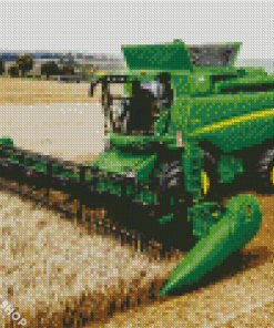 Combine Harvester In Field Diamond Paintings