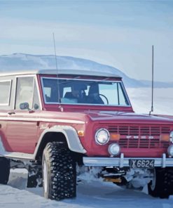 Red Ford Bronco Diamond Paintings