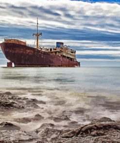 Wrack Ship Diamond By Paintings