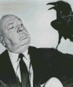 Alfred Hitchcock With Bird Diamond Paintings