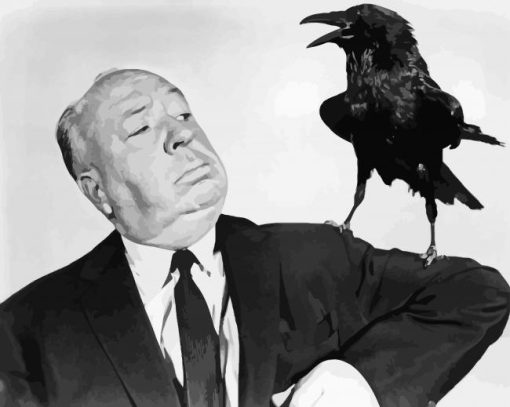 Alfred Hitchcock With Bird Diamond Paintings