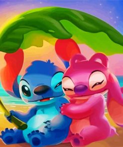 Angel Stitch And Lilo Cartoon Diamond Paintings