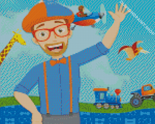 Blippi Poster Diamond By Paintings