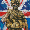 British Army Soldier Diamond By Paintings