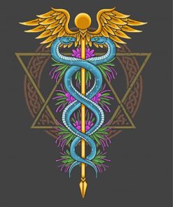 Aesthetic Caduceus Diamond Paintings