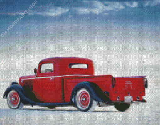 Classic Red Pick Up Diamond Paintings