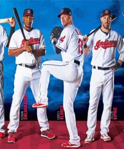 Cleveland Indians Team Diamond By Paintings