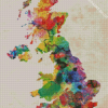 Colorful England Map Diamond Paintings