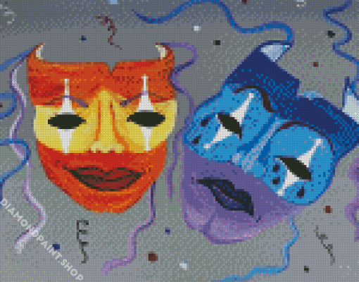 Comedy And Tragedy Masks Diamond Paintings