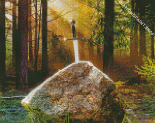 Excalibur In Stone Diamond Paintings