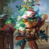 Flower Vase On Chair Diamond Paintings