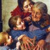 Grandma With Kids Diamond Paintings